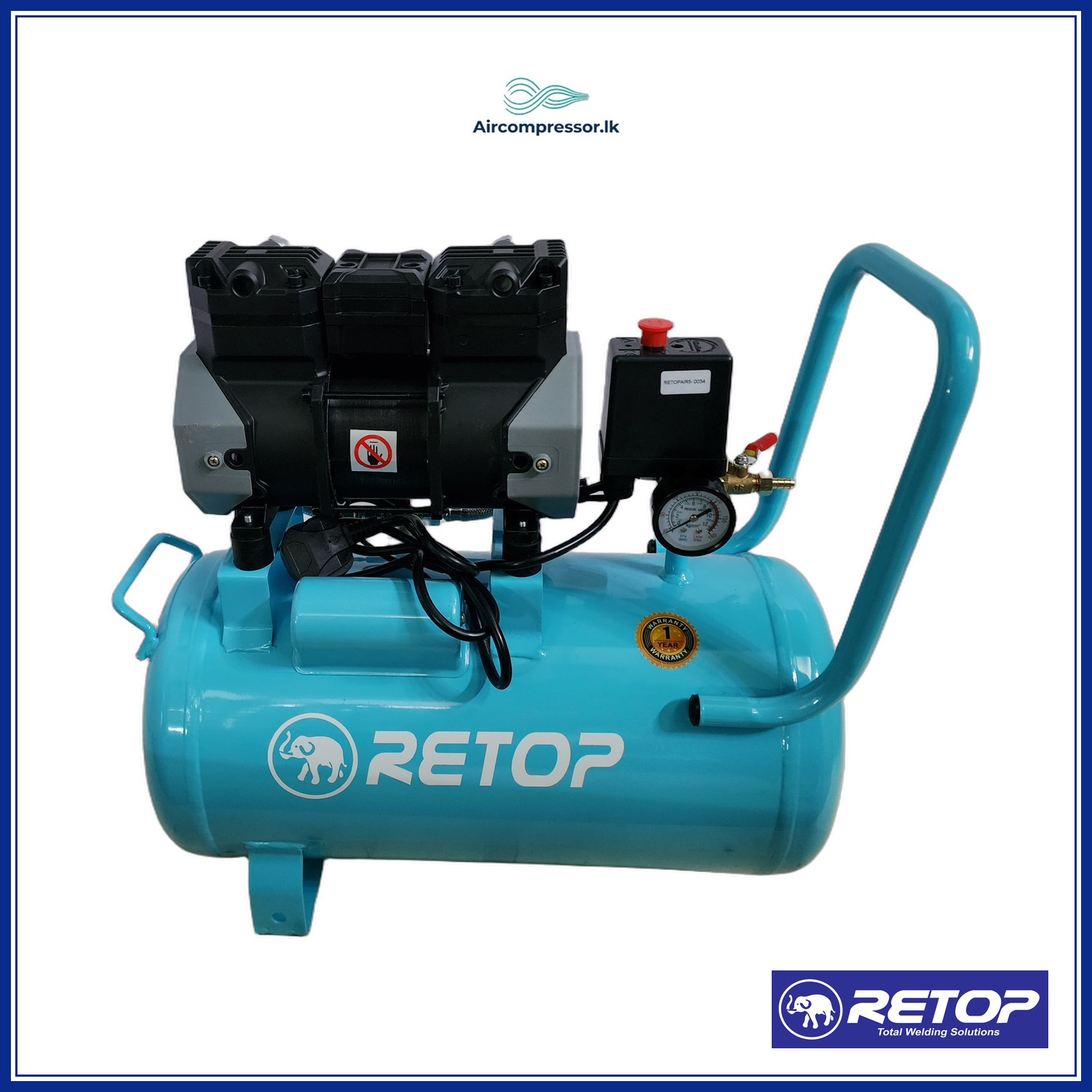 RETOP AIR COMPRESSOR 24L OIL-FREE 1.5HP image 2