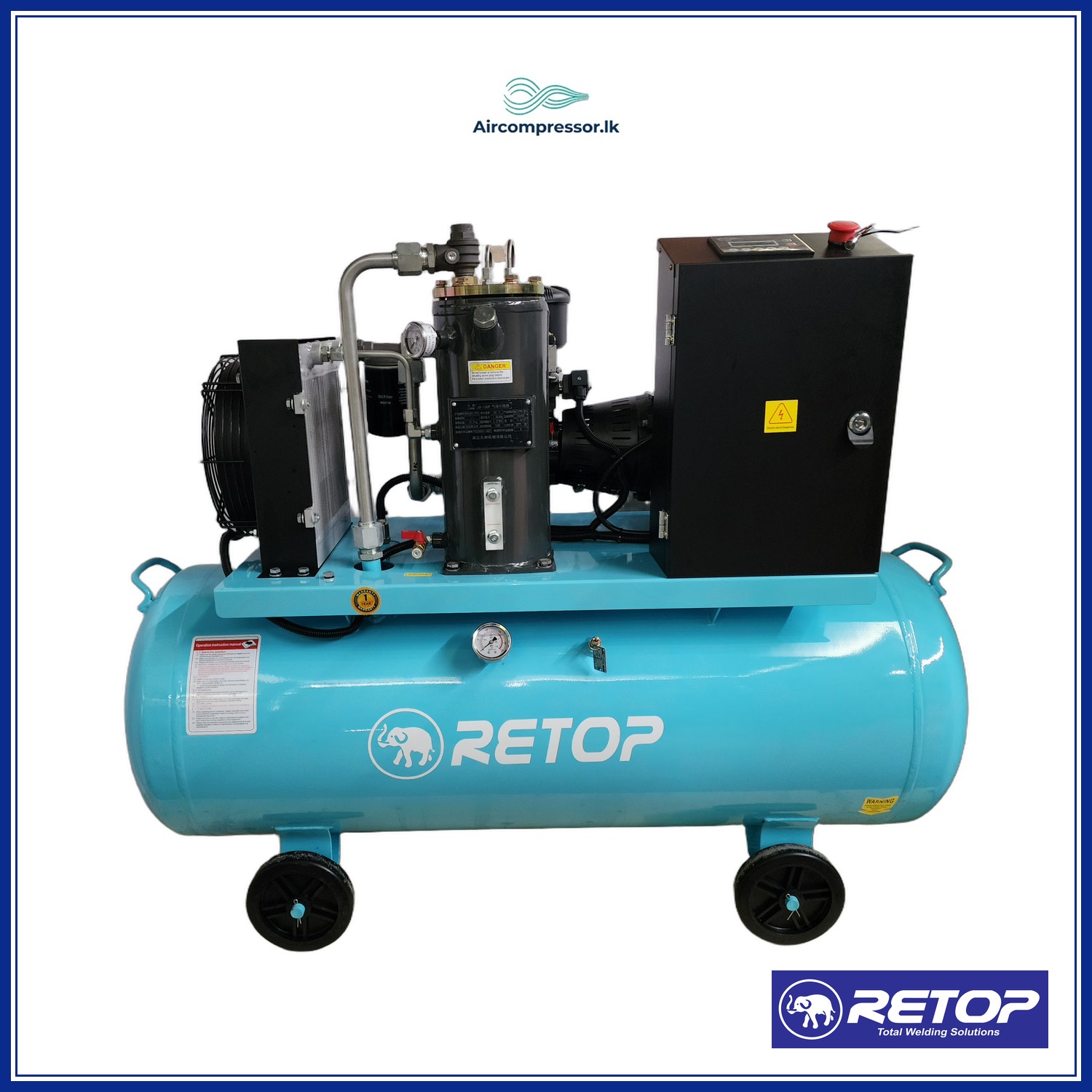 RETOP SCREW TYPE COMPRESSOR TJ-5HP-200L 10BAR THREE PHASE image 2