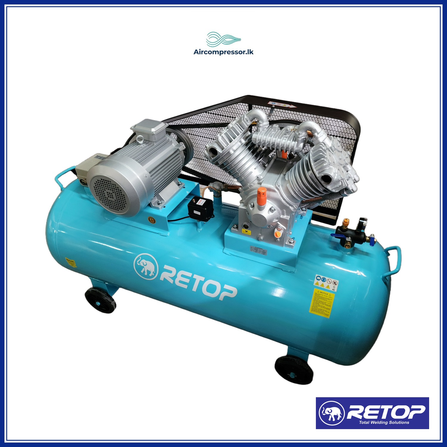 RETOP Air Compressor 500L Belt 10Hp 2 head image 3